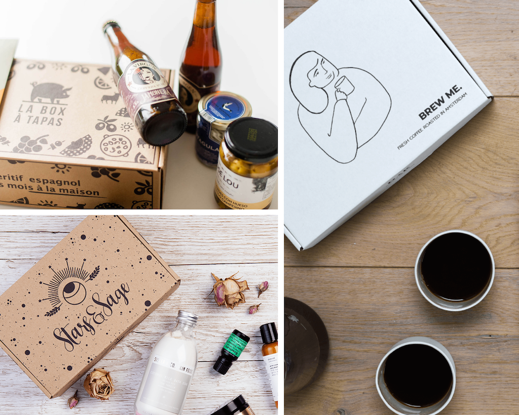 Box pour souscription mensuelle collage