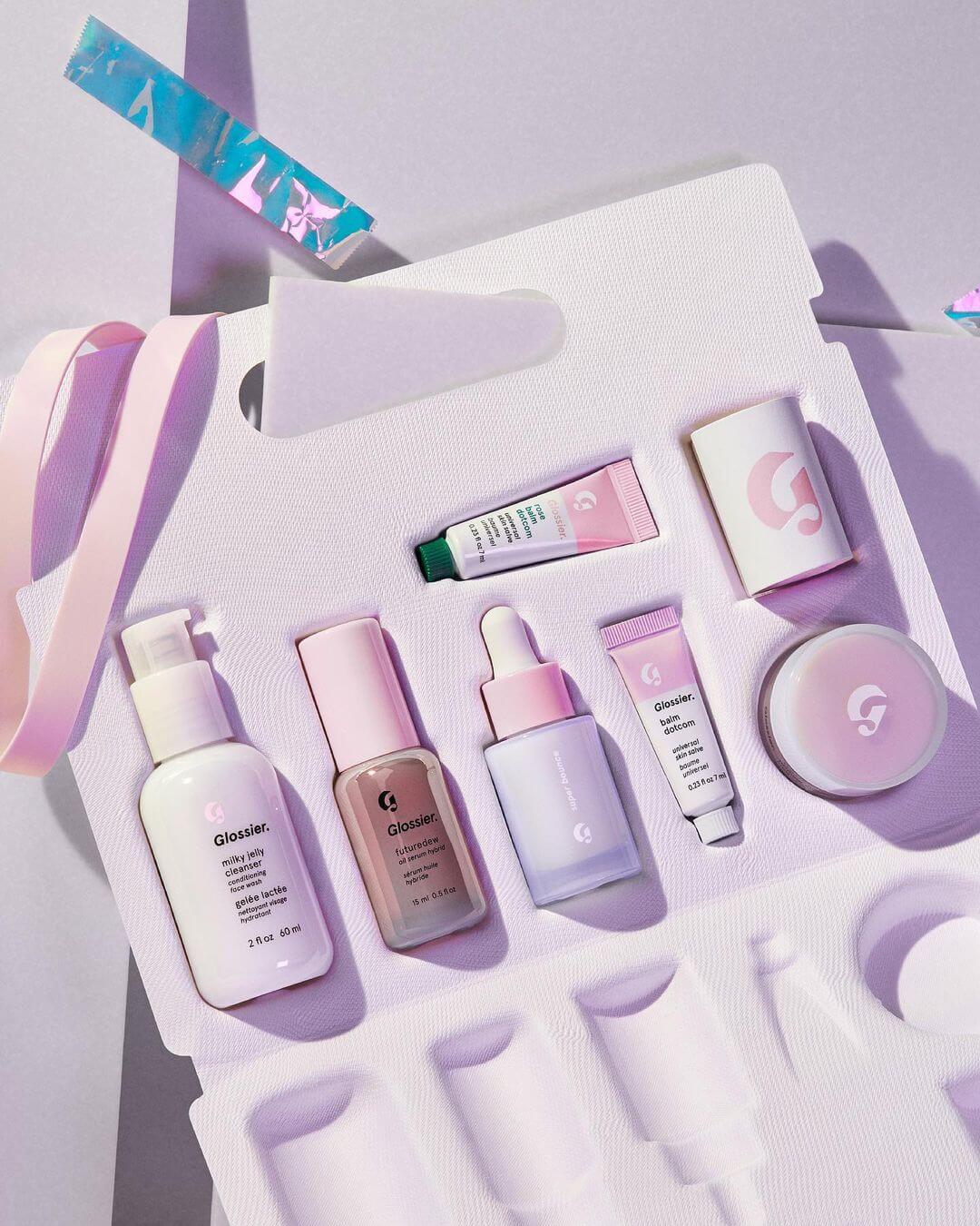 glossier prodotti e packaging