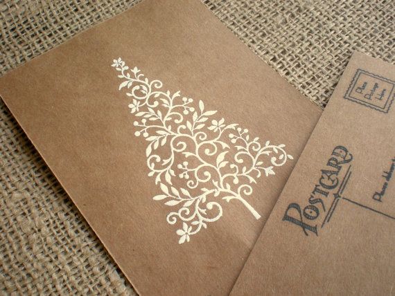 kartka świąteczna z minimalistycznym nadrukiem