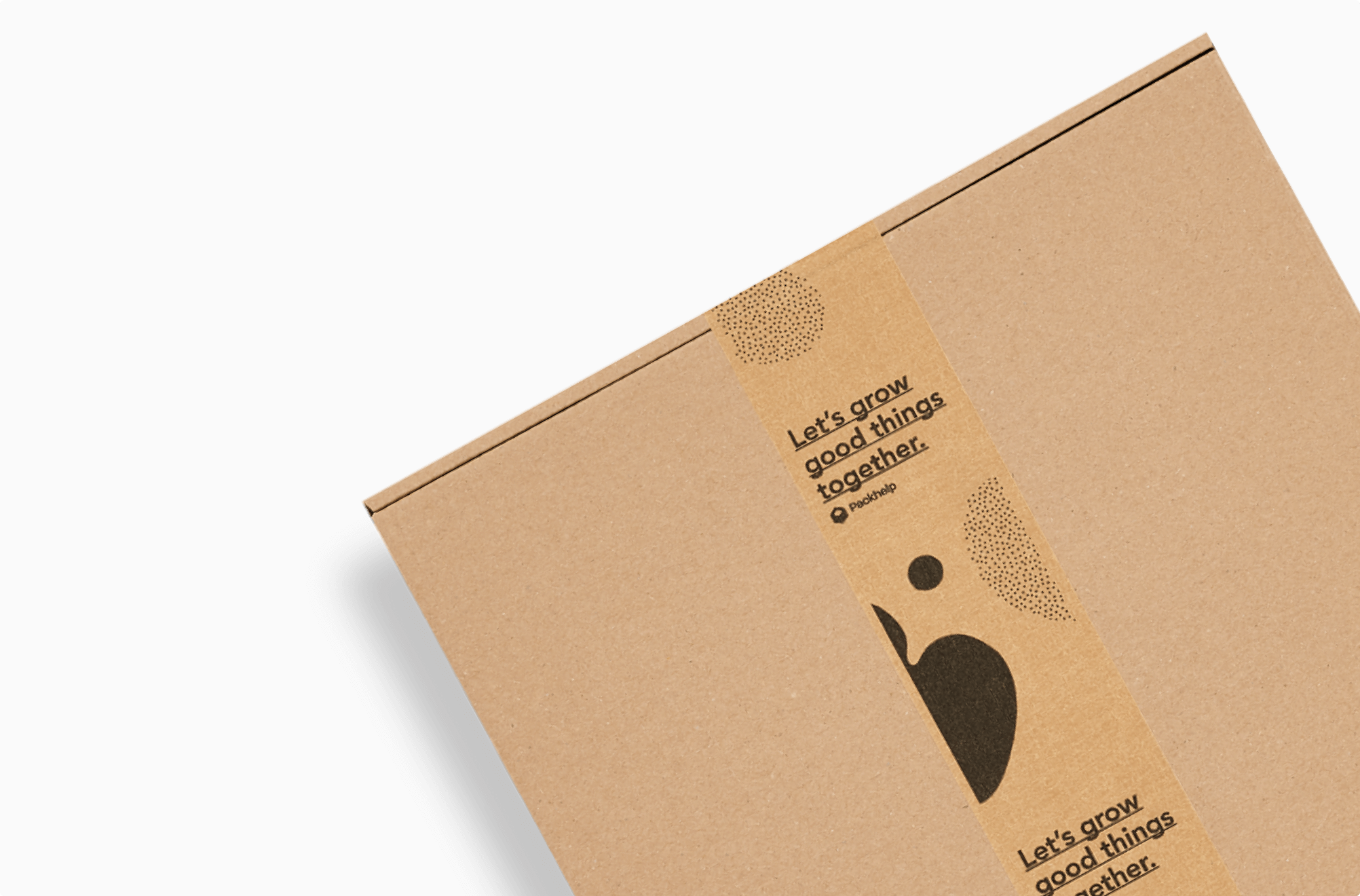 caja con cinta adhesiva kraft