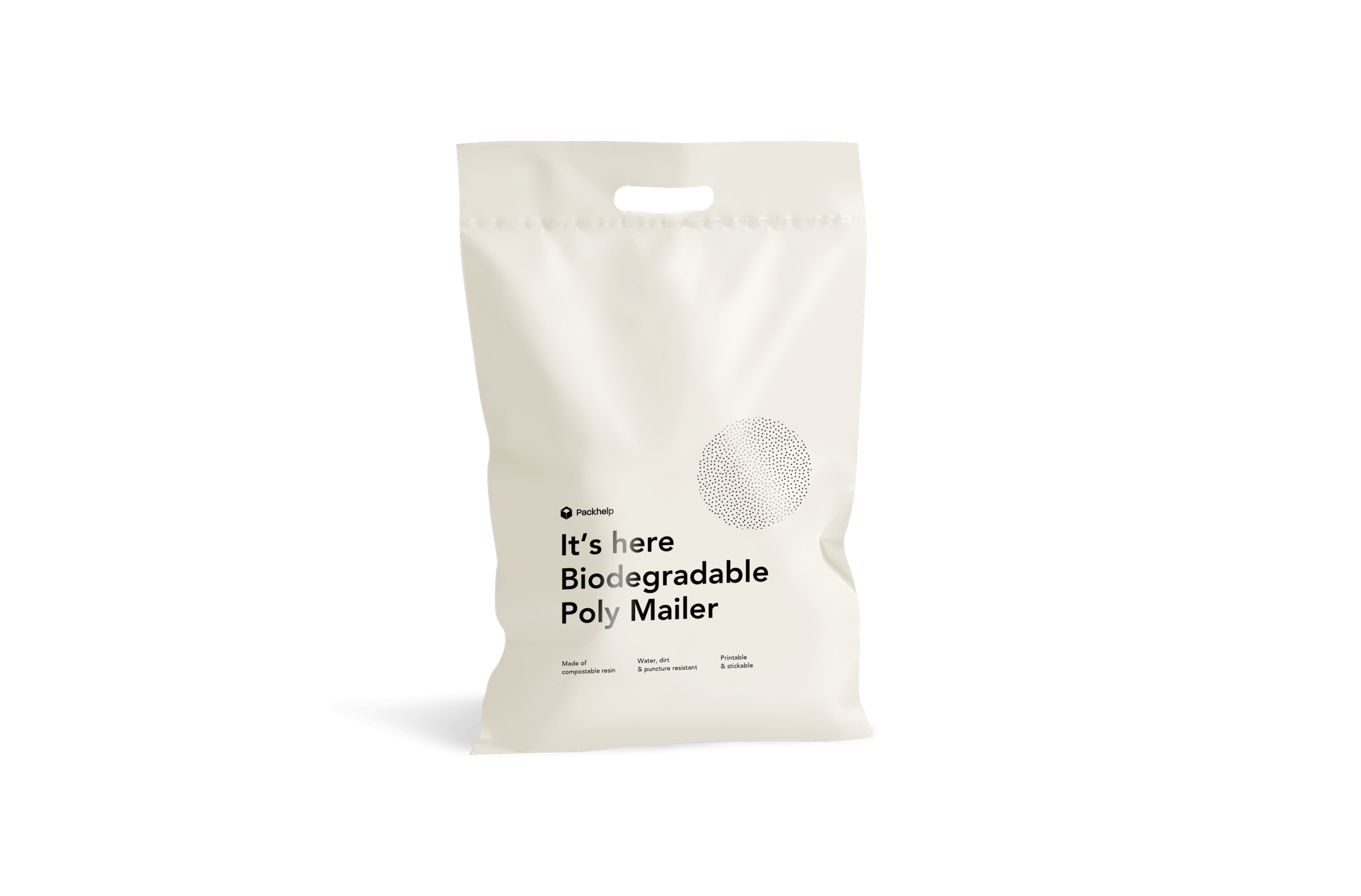 poli sobre compostable con tira adhesiva