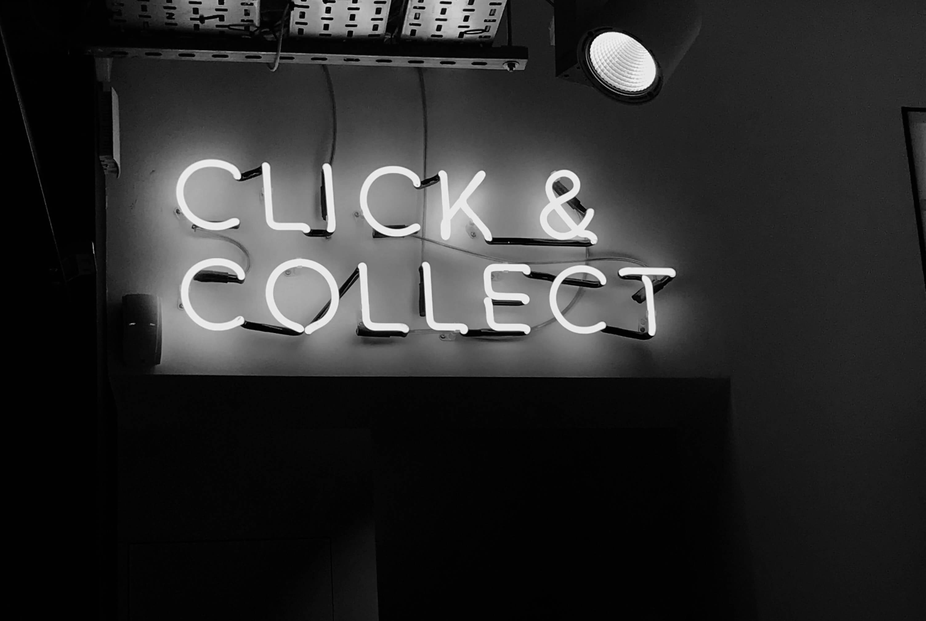 Affiche lumineuse click and collect