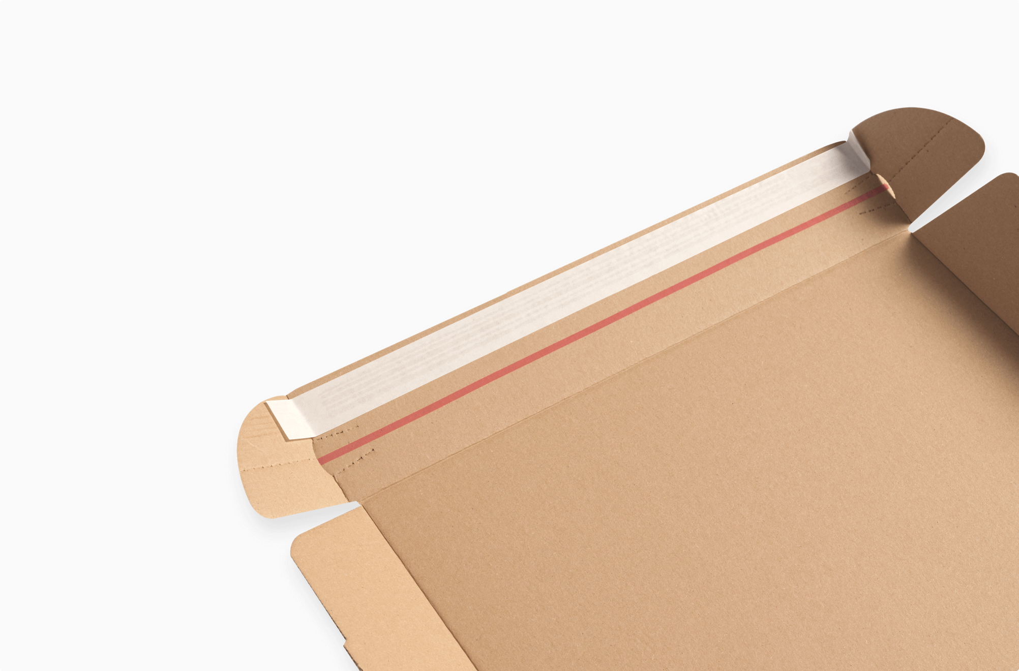 caja e-commerce con tira de cierre