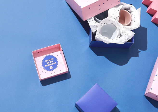 two piece product box with mugs