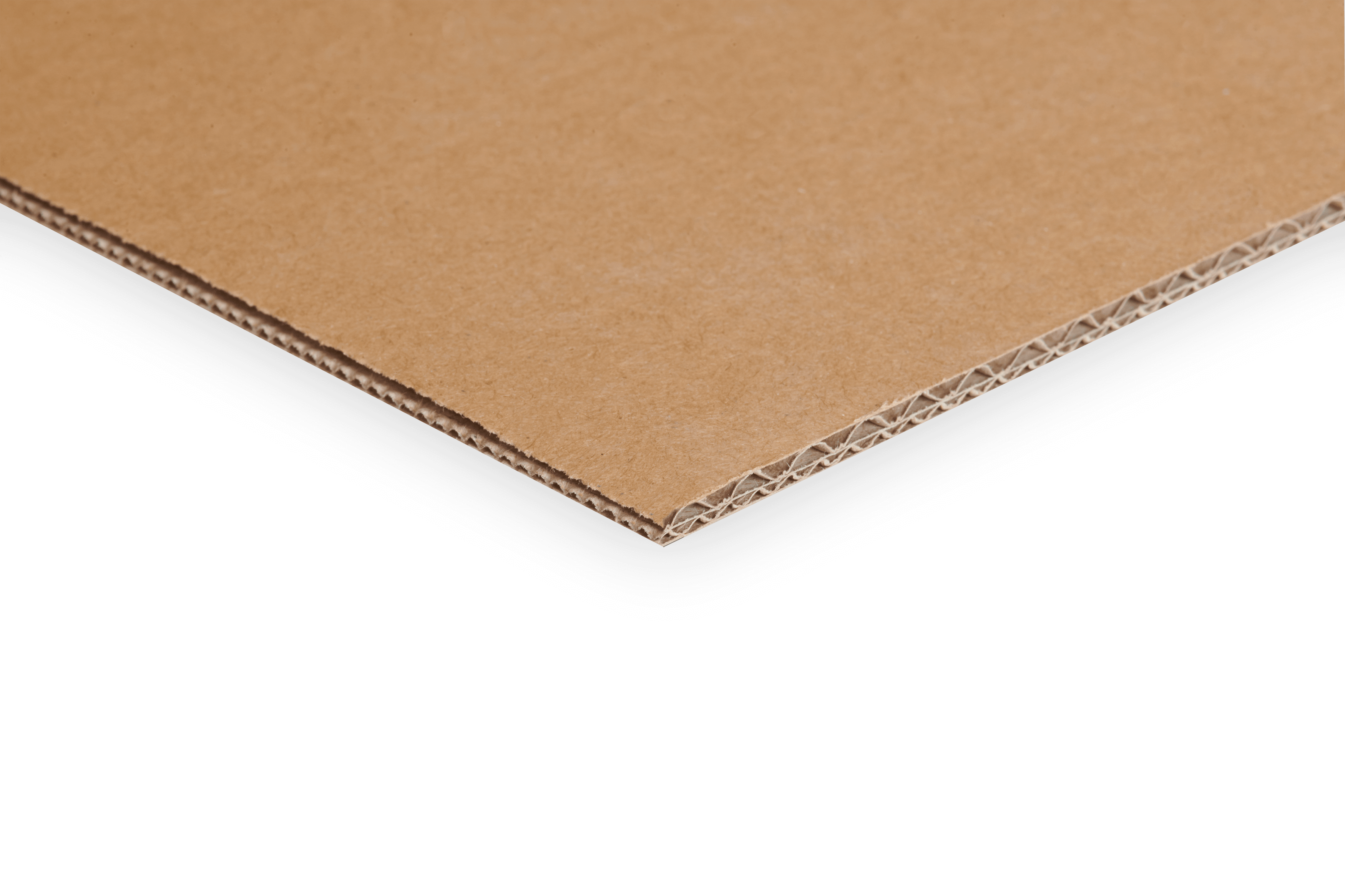 Zoom del cartón corrugado natural utilizado en las cajas para envíos