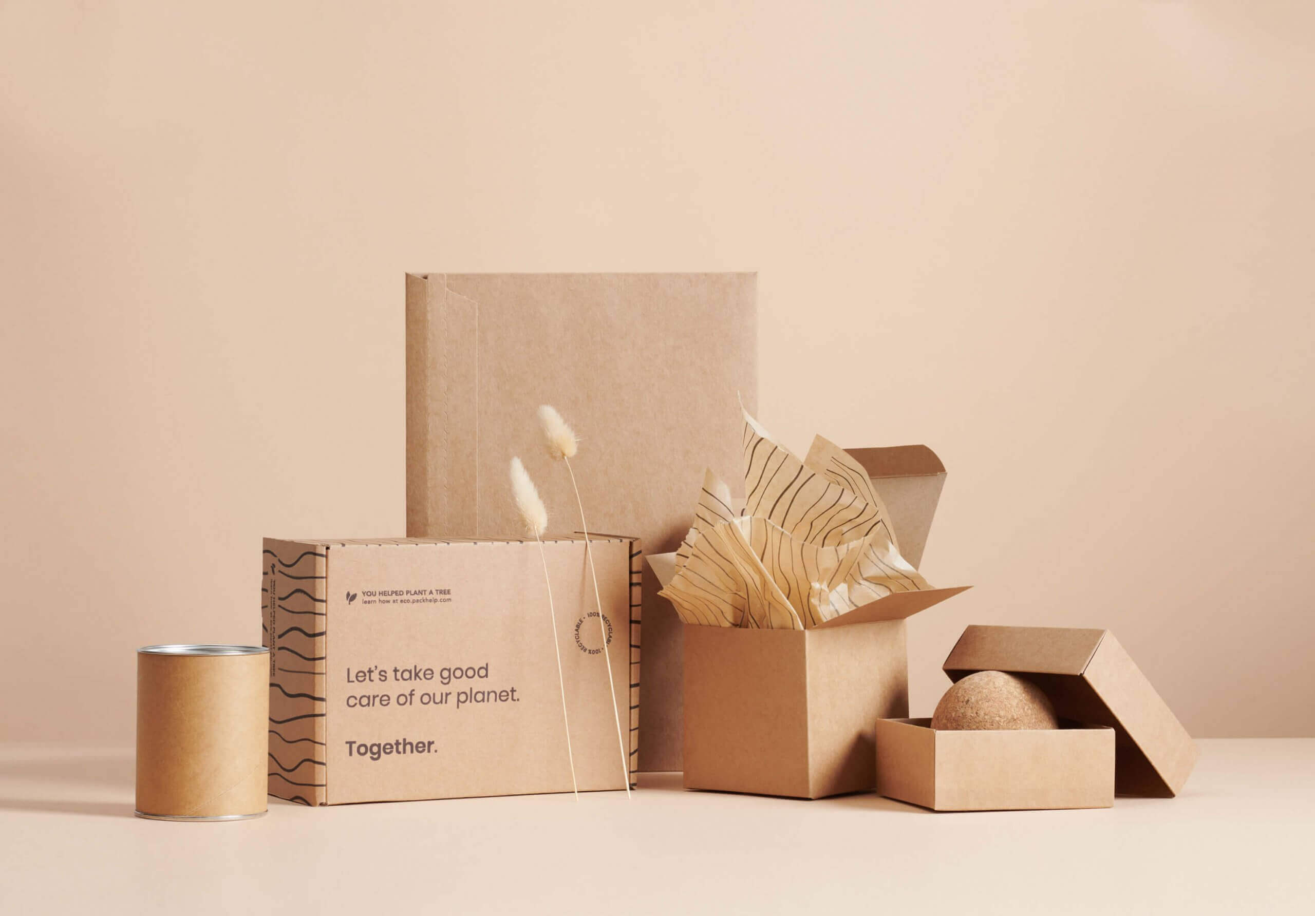 composizione scatole postali kraft eco
