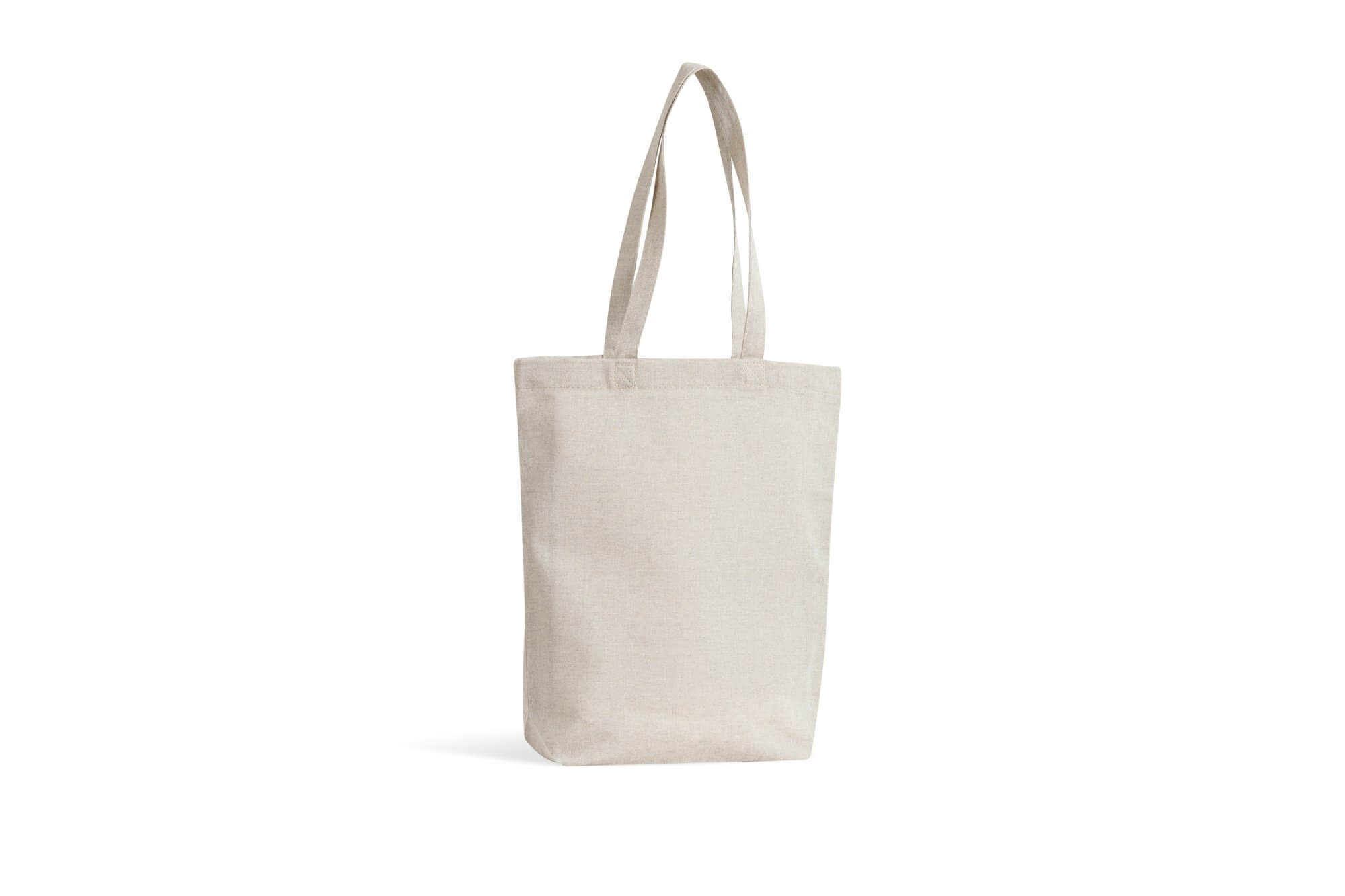 natural grey recycled cotton tote bag