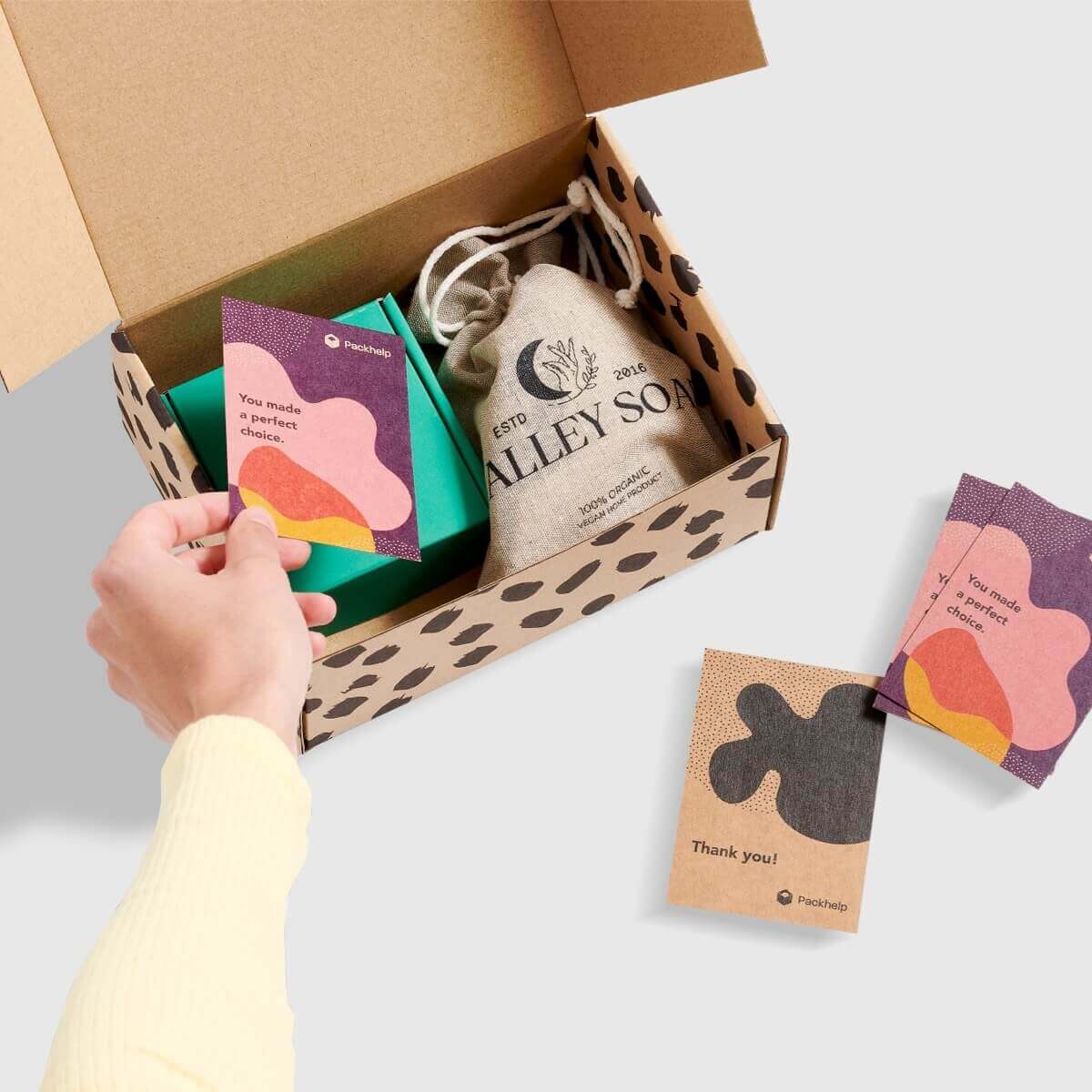 cutie preimprimata eco cu biletele de multumire