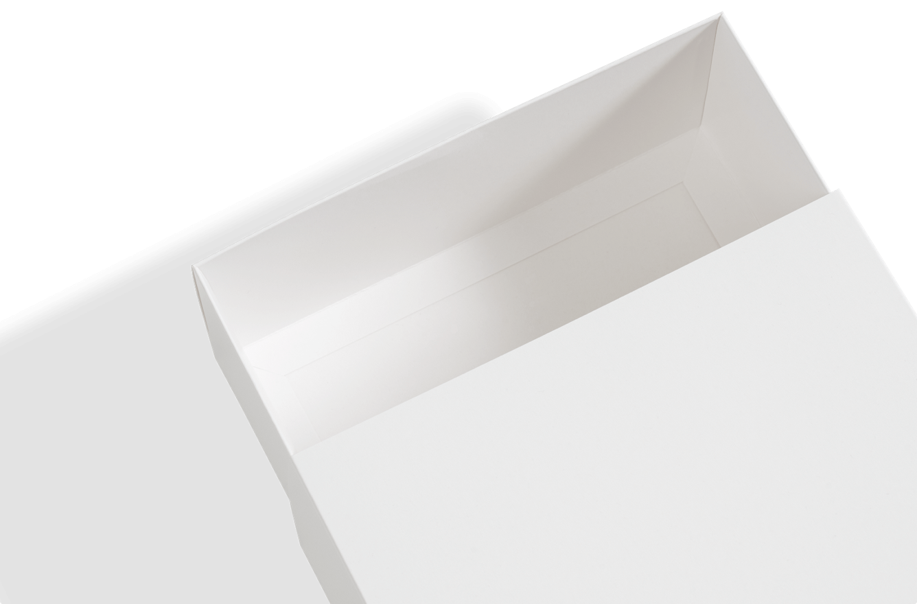 Open White cardstock drawer box