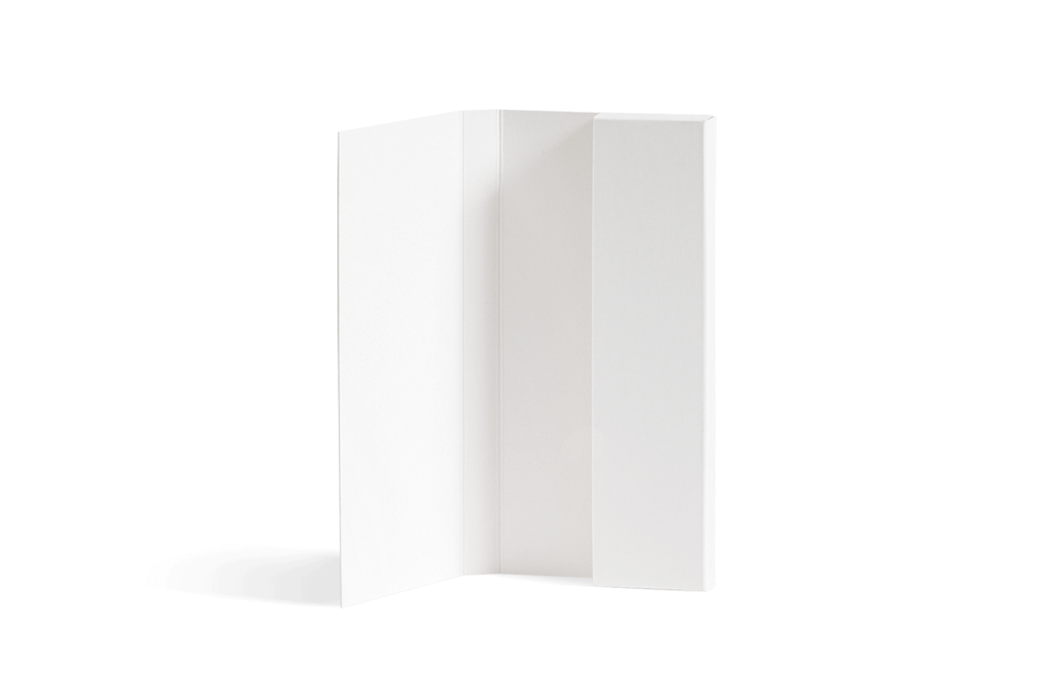 white chocolate bar box with fold-over flap