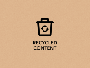 Recycled content eco label for sustainable development