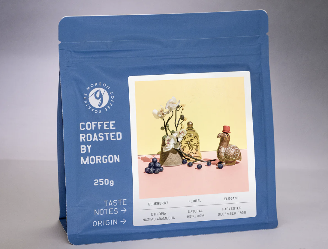 An inside look at the Morgon artistic coffee bags.