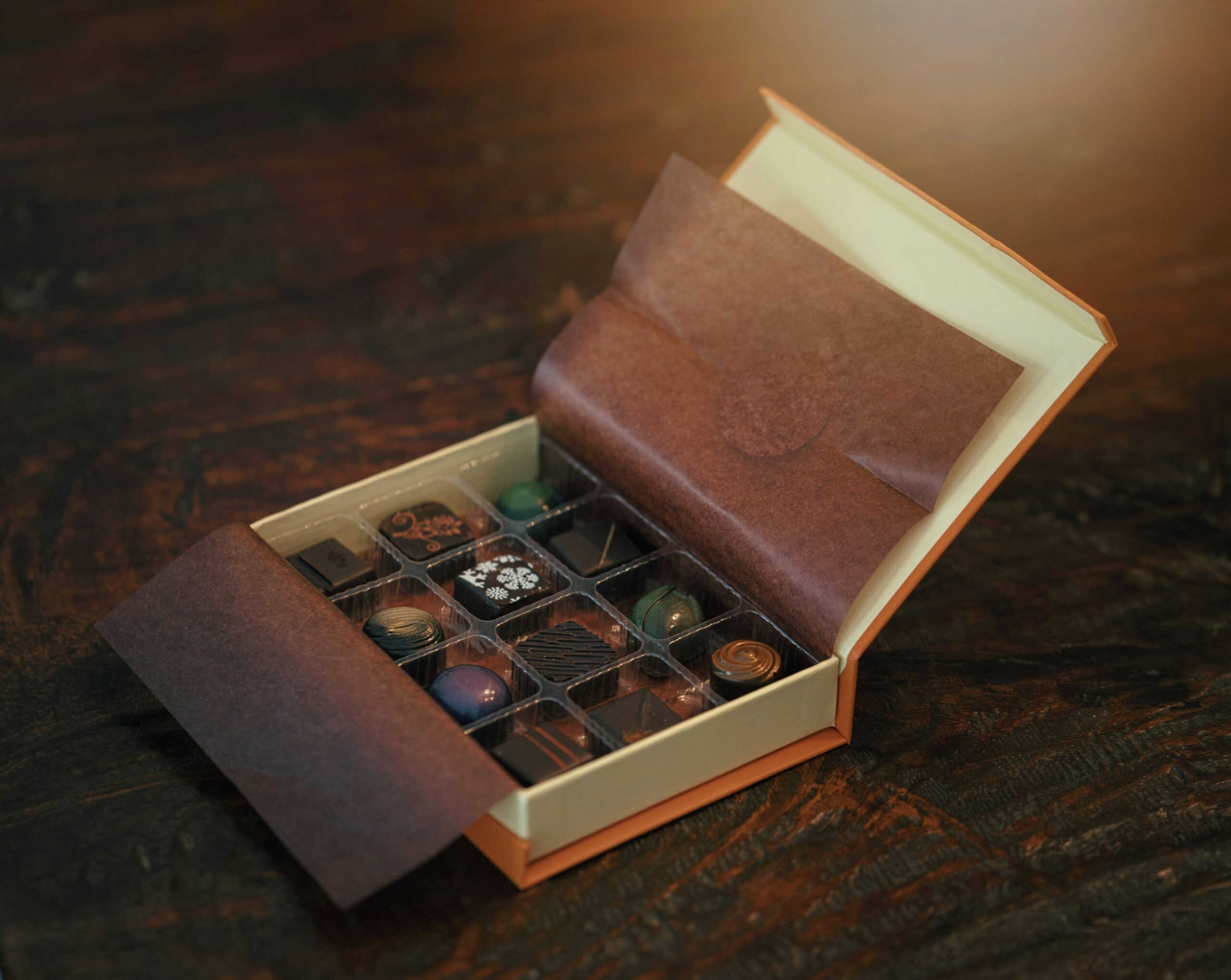 Beautiful, decorative chocolate gift box